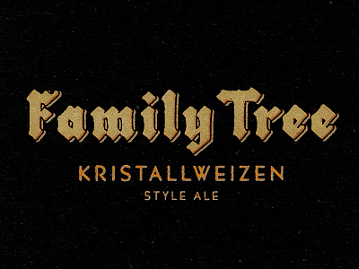 Familytree ale beer blackletter logo