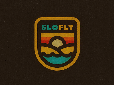 SLO Fly Logo california logo slo sun waves