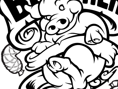 Inking Shirt design for Butcher banner illustration pig t shirt