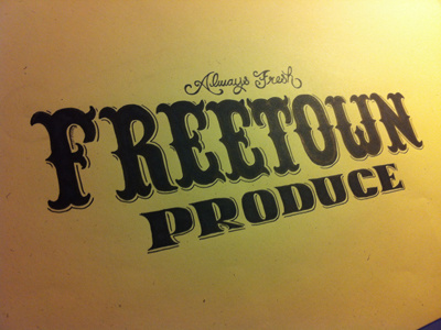 Freetown Produce illustration logo t shirt