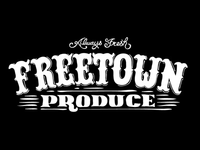 Freetown Produce illustration logo t shirt