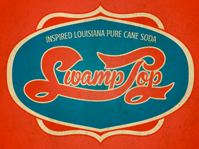 Swamp Pop illustration logo typography