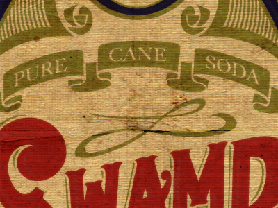 Swamp Pop illustration label logo soda swamp typography
