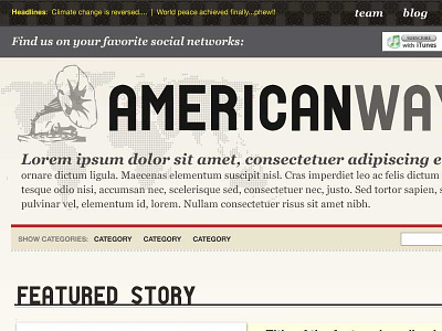 Website concept (circa 2008) throwback