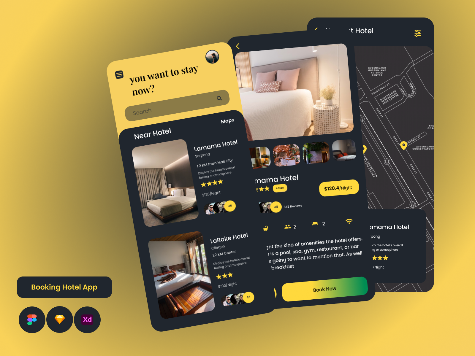 Booking Hotel App by kamedostudio on Dribbble
