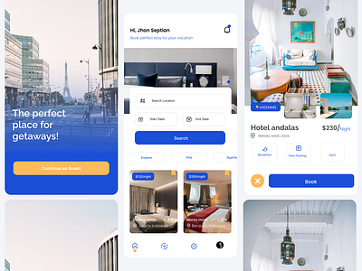 Hotel Booking Mobile App animation app color concept design figma mobile palette ui ux androidiostranding