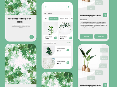 Green Shop animation app color concept design figma mobile palette ui ux androidiostranding