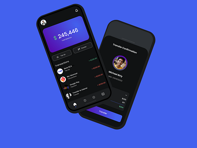 Wallet Mobile App animation app color concept design figma mobile palette ui ux androidiostranding