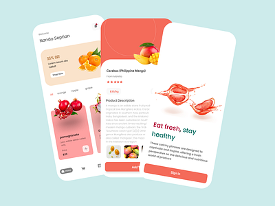 Fruits Order Mobile App animation app color concept design figma mobile palette ui uxui kitandroidiostemplateicon