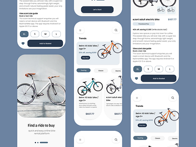 Bicycle Shop Mobile UI animation app color concept design figma mobile palette ui uxui kitandroidiostemplateicon