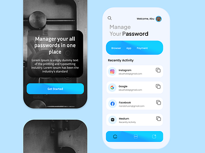 Password Manager App UI animation app color concept design figma mobile palette ui