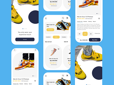 Shoes Shop Design App animation app color concept design figma mobile palette ui ux androidiostranding