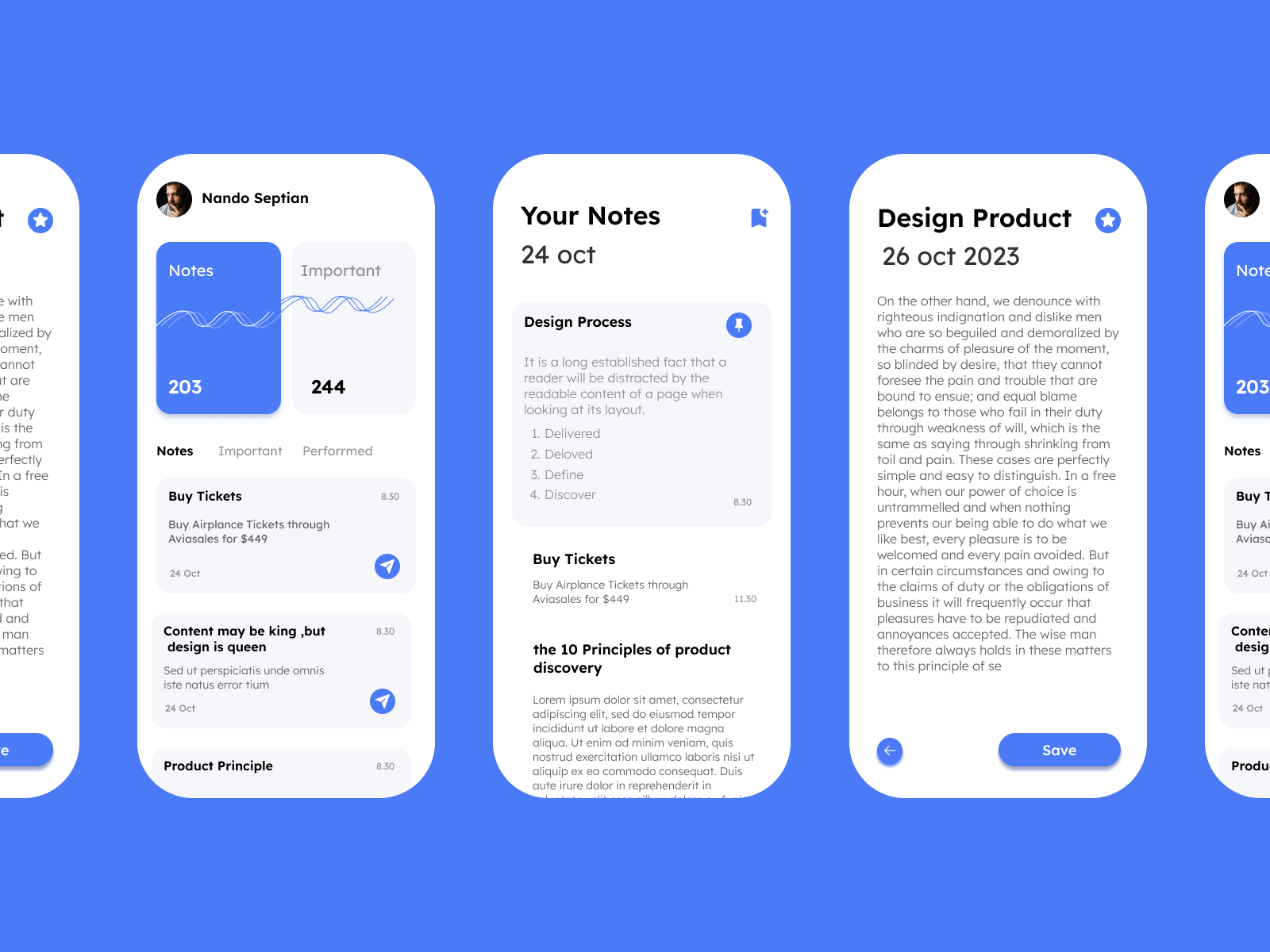 Note app UI by abukhalidstudio on Dribbble