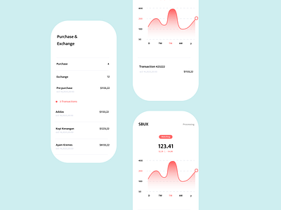 Stock App animation app color concept design figma mobile palette ui ux androidios