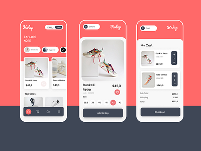 Kolap animation app color concept design figma mobile palette ui ux