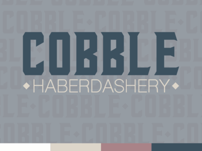 Cobble Haberdashery Logo branding logo typography