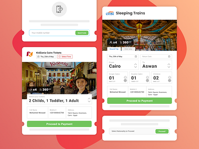 Universal Booking Widget [Mix&Match] booking checkout clean events hotels minimal modern simple transportation travel ui widget