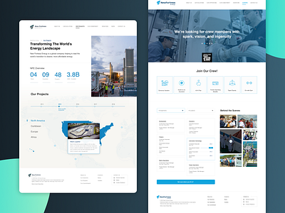 NewFortressEnergy careers careers page clean corporate gas minimal modern oil portfolio projects simple transportation web design