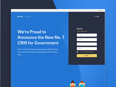 CRM App Home clean crm government minimal modern official senator simple