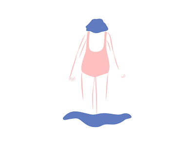 Lady in the sea design drawing exploration illustration