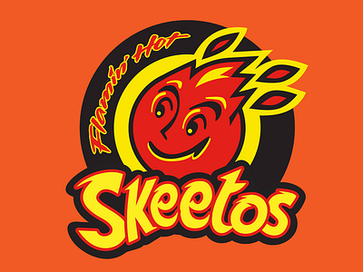 Flamin' Hot Skeetos branding design logo vector