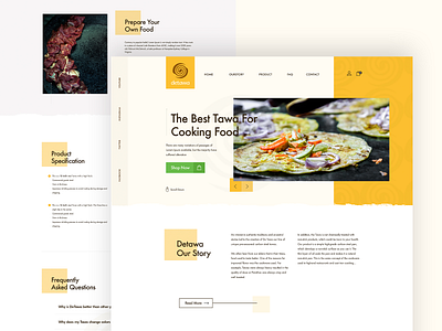 Detawa Website Design design designer interface layoutdesign modern streetfood styleguide tawa ui uidesign uiux userexperience ux web web design webdesign website website design wireframe yellow