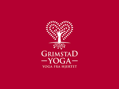 Grimstad Yoga academy branding care excercise healthcare idenity logo logo deign logo design logos love mark men minimal modern modern design trees uidesign women yoga
