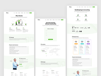 Ghories | Complete Revamp accountancy app design appdesign banking banking app finance ghories homepage illustration art innerpages internalpages landingpage management minimal moderndesign uiux web webapp webdesign website