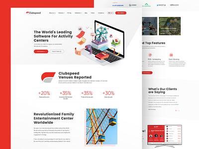 Clubspeed | Activity Centers activity amusement park in india center design art homepage illustraion kids play landingpage layout minimal moderndesign park web design webdesign webdesigner website website concept website design website template websites