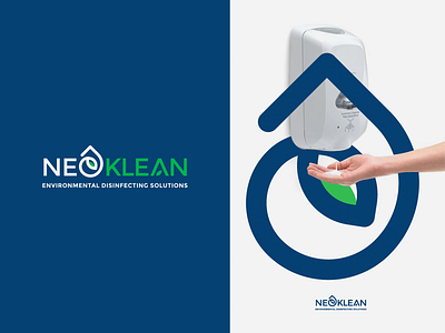 NEOKLEAN branding clean clean hand clean logo color design fresh hand sanitizer identity illustration logo logo design marketing minimal minimalist logo safe solutions typography