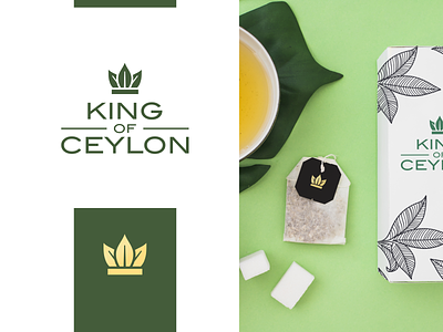 King of Ceylon branding ceylon design designer designs fresh fresh colors green identity identity branding king logo logo design logodesign logos logotype mark minimal packaging vector