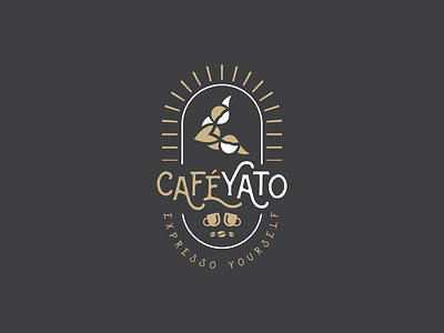 Cafe Yato branding branding design brean cafe coffee logo color cup cup of coffee expresso logo logo design logodesign mark minimal minimla resturant typeface vector vector illustration vertical logo