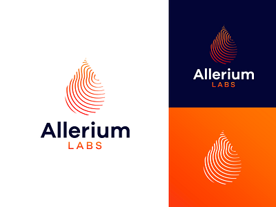 Allerium Labs blood branding colors creative logo design drop finger print identity identity branding lab labs logo logo design logo designer logodesign logos logotype minimal modern test