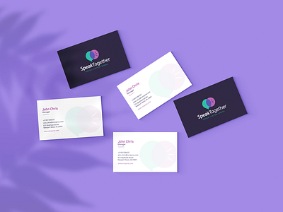 SpeakTogether Business Card brand identity branding branding mark business card business card design business cards colors creative design creative logo design design app design art marketing minimal modern print design printing printing press typogaphy vector
