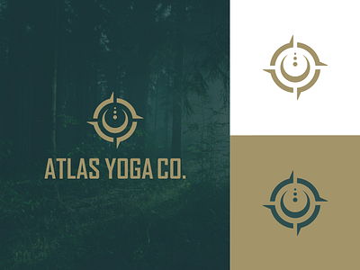 Atlas Yoga branding circle compass design design art fitness icon identity logo logo design logodesign logotype mark marketing markting flyer minimal modern typogaphy vector yoga