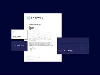 Tarwig Stationery branding business card color colors design design app design art designer designs illus letter logo minimal modern print print design printing printing design printing press printmaking