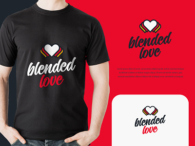 Blended Love colors design illustration logo vector