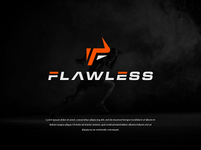 Flawless colors illustration logo modern typography