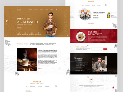 Anikona Coffee branding colors design illustration modern typography ui ux vector web web design webdesign website website design