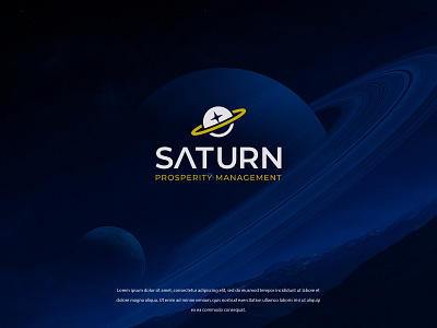 Saturn illustration logo modern typography vector