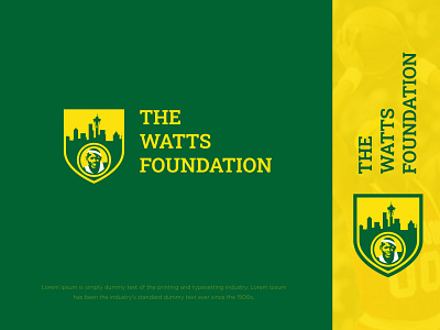 The Watts Foundation Logo illustration logo modern typography