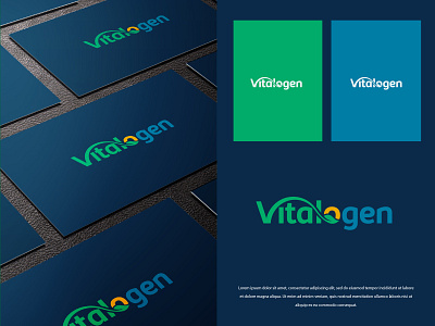 Vitalogen branding colors design identity illustration logo logodesign mark marketing minimal modern typography vector