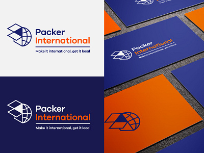 Packer International branding colors design icon illustration logo logo design logodesign logos minimal modern typography