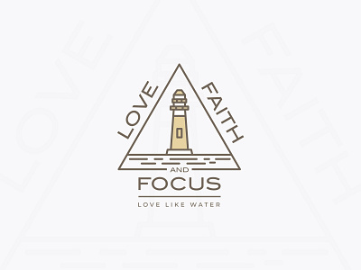 Love Faith And Focus illustration logo modern vector