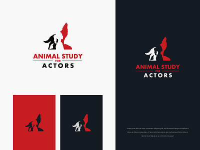 Animal Study For Actors branding colors design identity illustration logo logo design logodesign logos logotype modern typography vector