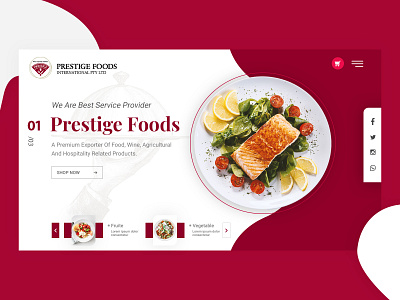 Prestige Food branding colors design flat icon illustration logo design minimal modern typography ui ux web