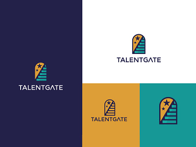 Talent Gate branding colors design illustration logo logo design logotype mark minimal modern typogaphy typography vector