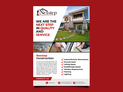 Nextstep Landscaping Construction Flyer Design