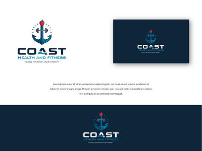 Coast Health And Fitness colors design logo modern typography vector