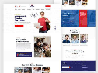 Apex Academy Website Design branding colors design flat illustration mark marketing modern typography ui ux web